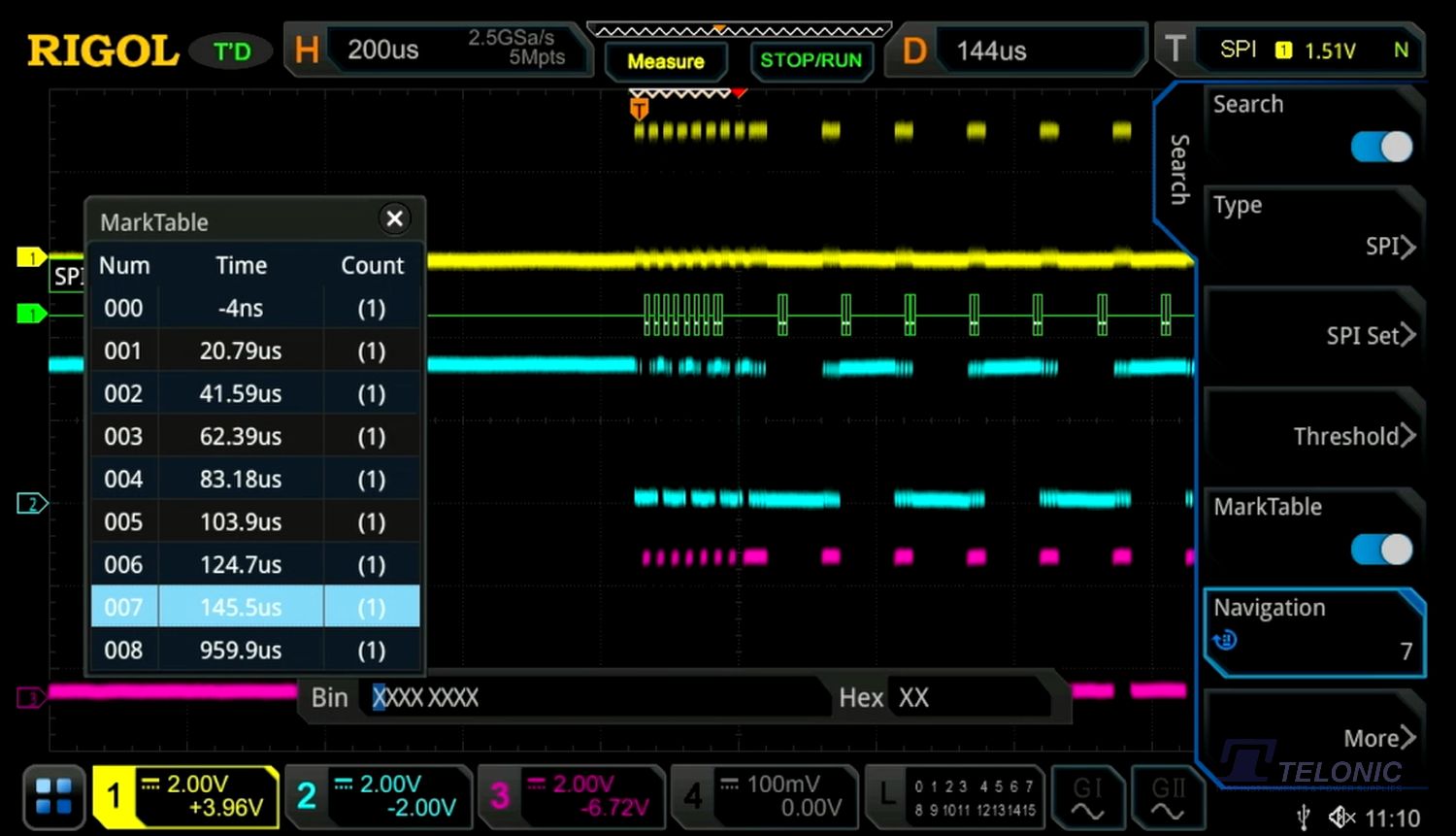 Rigol MSO8000 COMP Serial Trigger and Decode