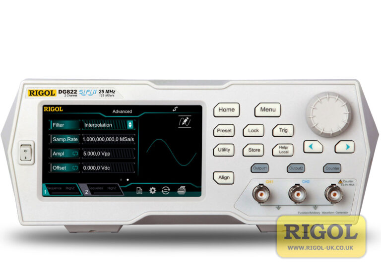 Rigol DG822 25MHz Dual-Channel Function / Arbitrary Waveform Generator