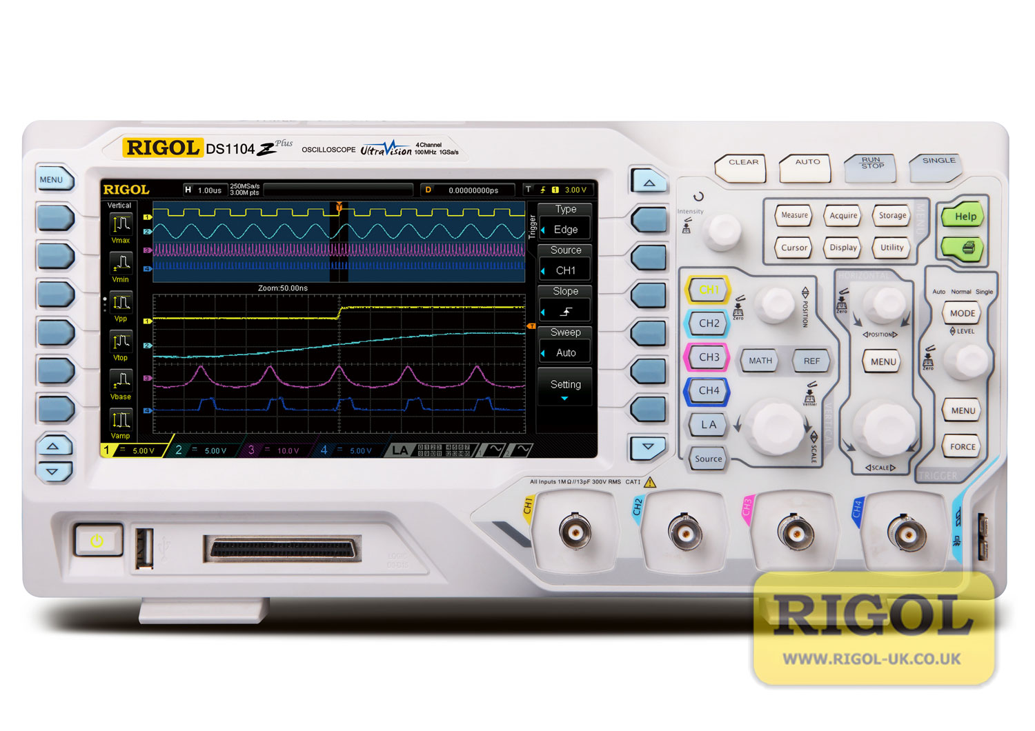 Rigol DS1104Z Plus 100MHz Digital Oscilloscope MSO Ready