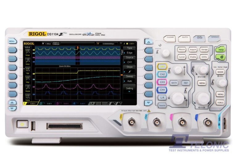 Rigol DS1104Z-S Plus 4CH, 100MHz, 1GSa/s Digital Oscilloscope & Signal Generator - MSO Ready