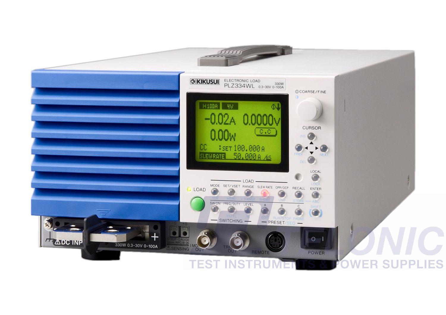 Kikusui PLZ334WL High Speed DC Electronic Load 0.3-30V 0-100A (Discontinued)