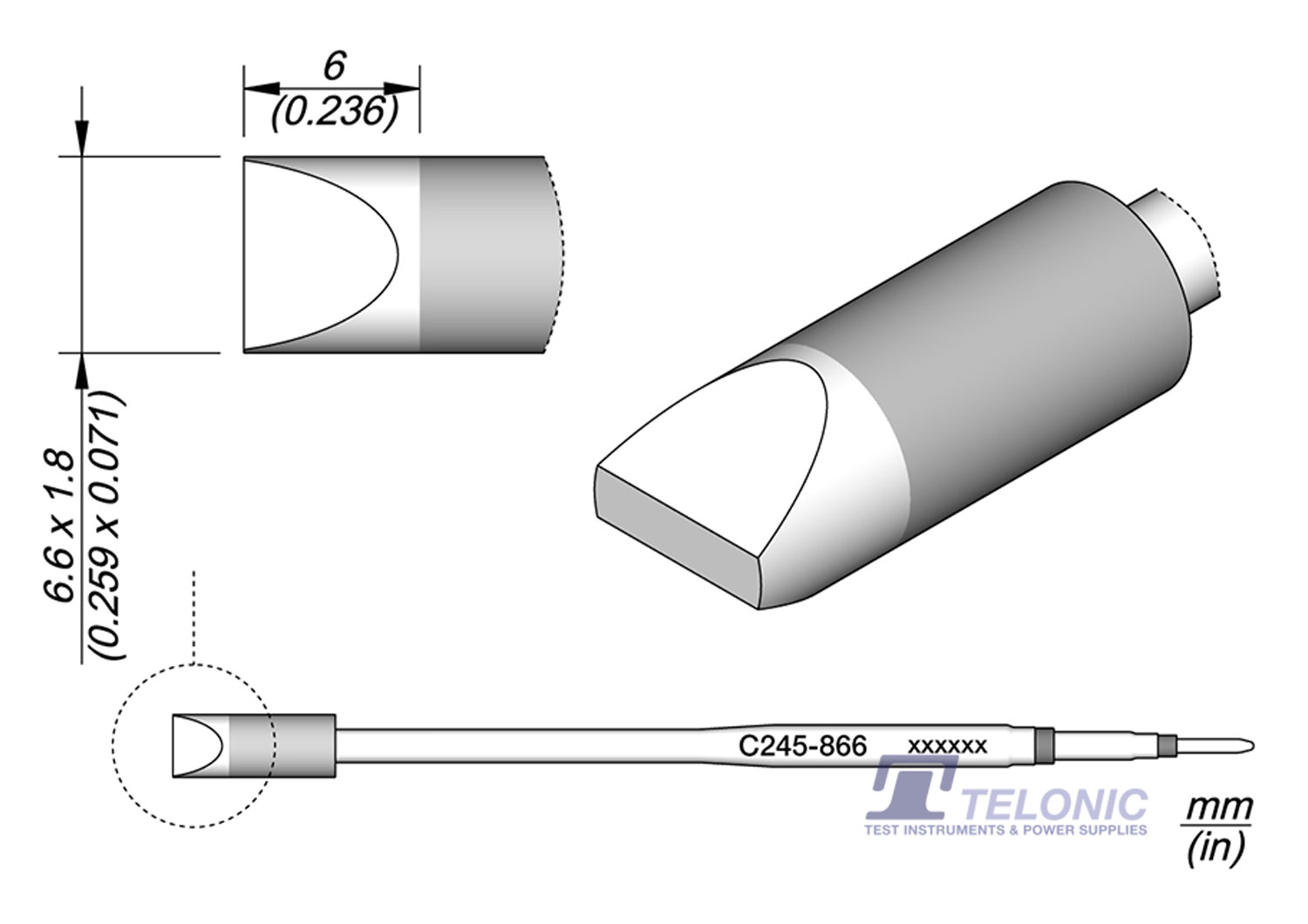 JBC C245866 Chisel Cartridge