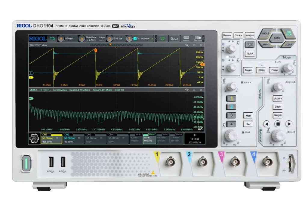 Image of Rigol dho1000 series oscilloscope telonic uk