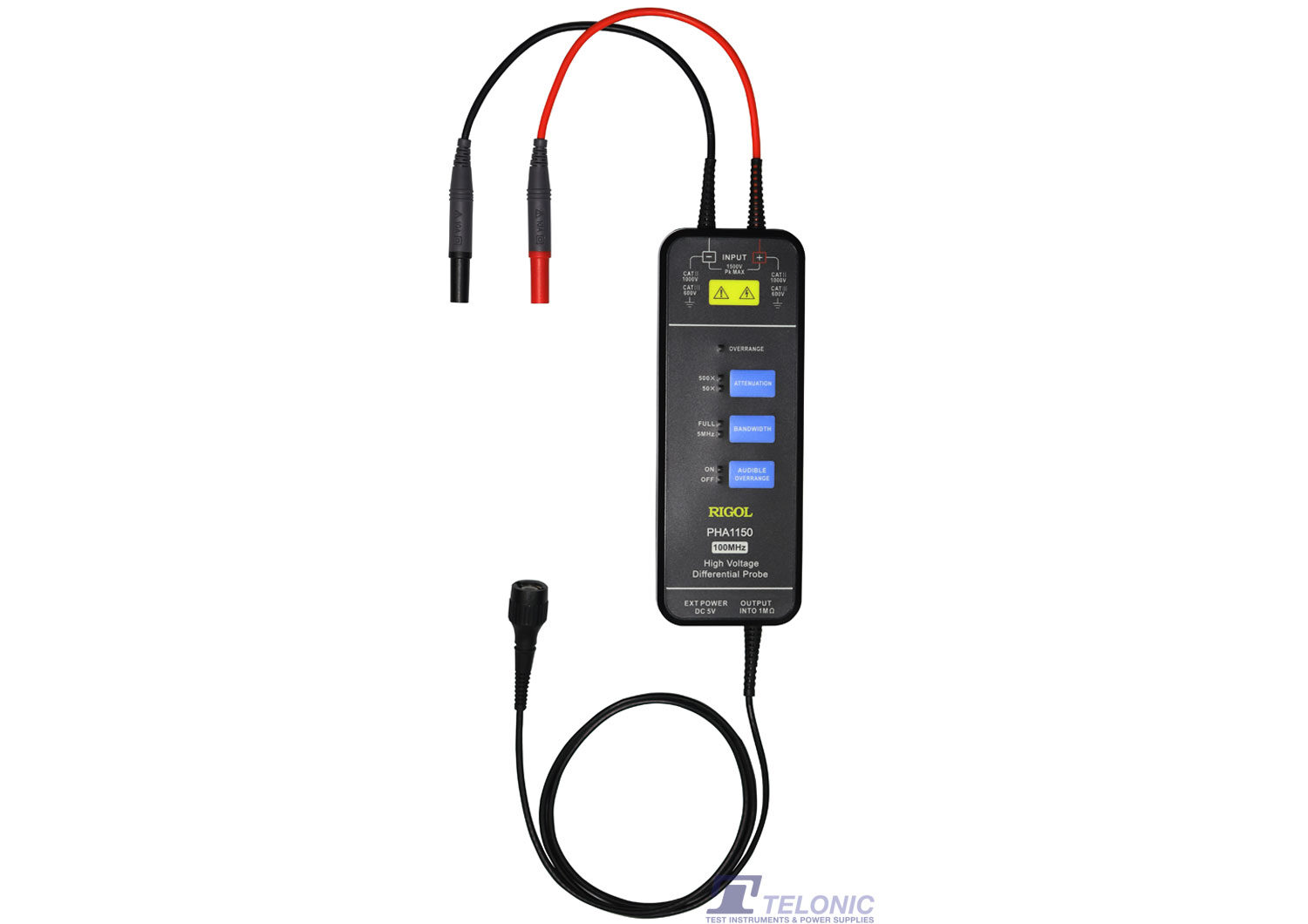 Rigol PHA1150 100MHz, ±1500V, 50X / 500X High Voltage Differential Oscilloscope Probe