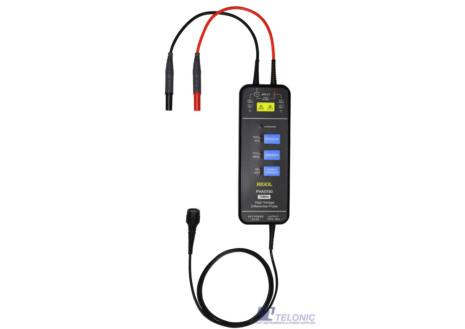 Rigol PHA0150 70MHz, ±1500V, 50X / 500X High Voltage Differential Oscilloscope Probe
